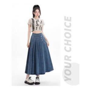 Kaki And Jean Skirts - CVKJ011